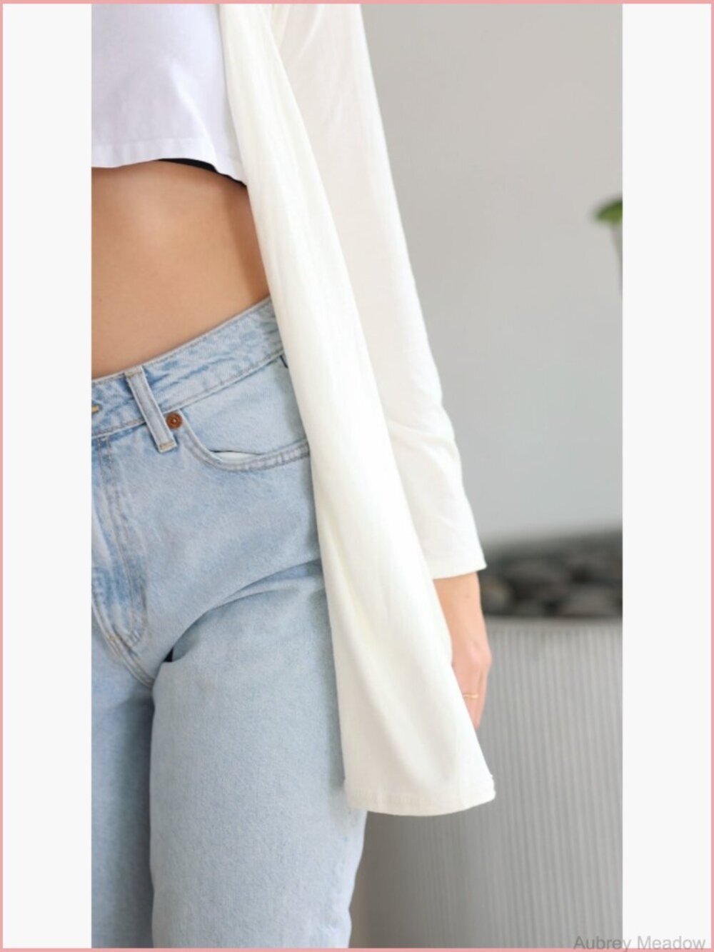 Long Sleeve Cardigan, Flowy Rayon Sweater, Lightweight Layer - Picture 5 of 6